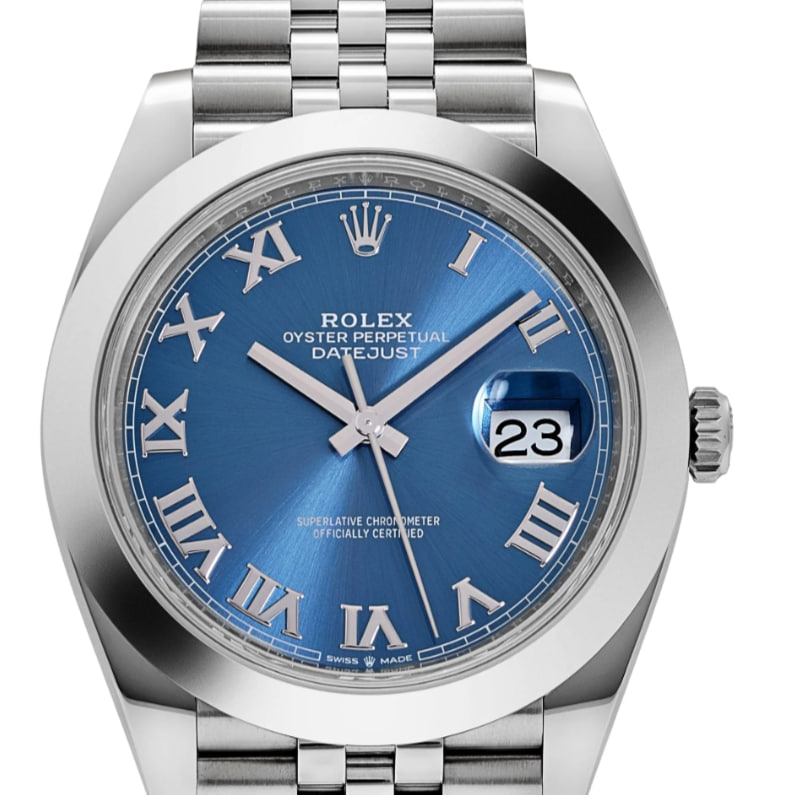 Rolex Datejust 41 126300 Stainless Steel Blue Roman Dial Jubilee
