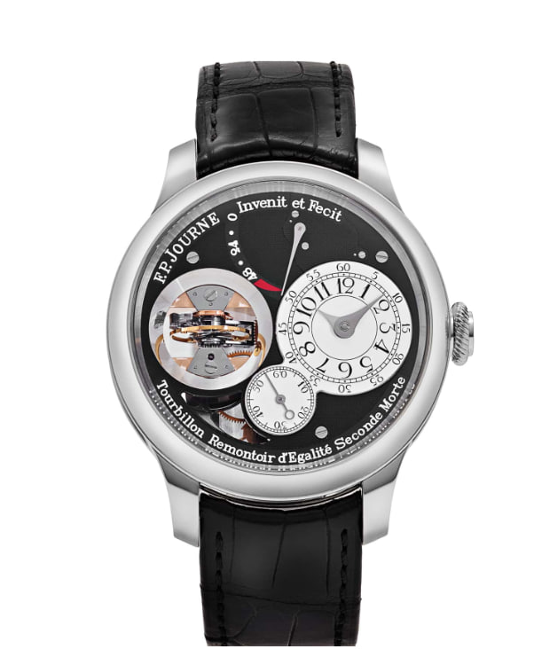 F.P.Journe Tourbillon Souverain Vertical Ref. TV Black Label Platinum Black Dial